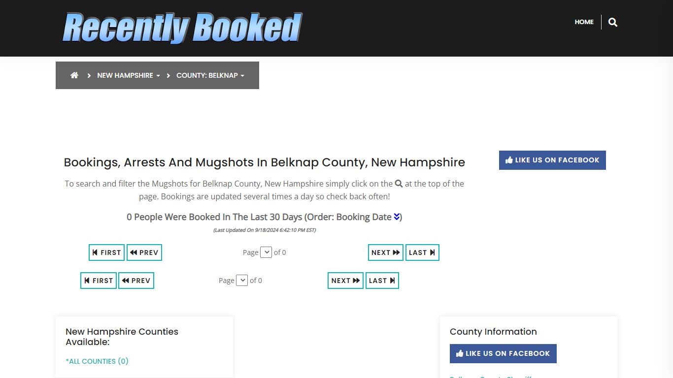 Bookings, Arrests and Mugshots in Belknap County, New Hampshire